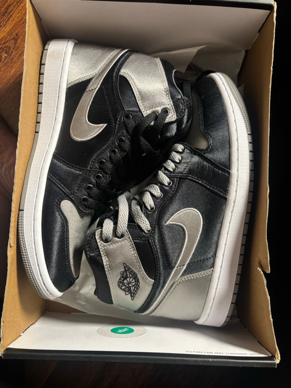 Jordan Women's Black and Silver Athletic Shoes - Picture 2 of 4